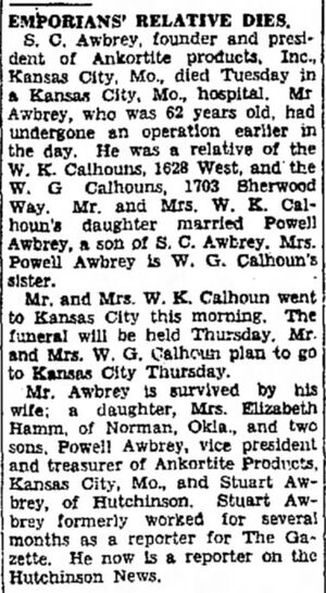 S.C. Awbrey Obituary