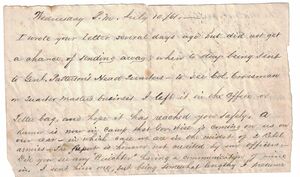 1861 letter to sister Ellen