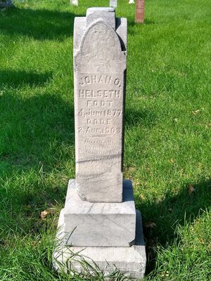 Johan Helseth gravestone