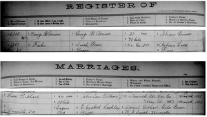 Marriage Register - Lacy Gebhart and George Brewer
