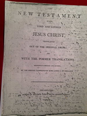 Hopewell Family Bible title page