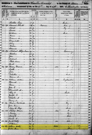 1850 Census - William Waltz household pg1