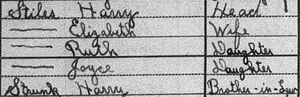 Harry Stiles household, 1920 US census