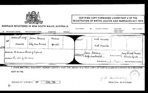 Marriage cert James Donning and Lilly Ann Newton