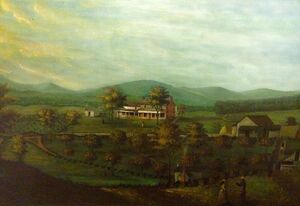 O'Conner Painting of Linkenhoker home in Botetourt, Virginia