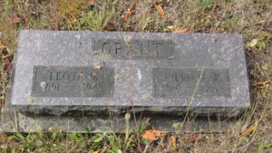 Leota (Calkins) and Willis Grant gravestone