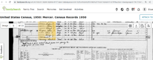 1950 Census Record