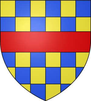 Arms of Clifford: Chequy or and azure, a fess gules