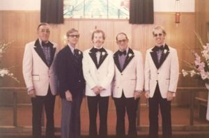 The men in the wedding party