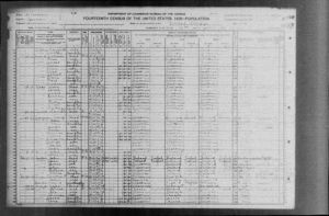 1920 census Sarah & Alvin Blake & children