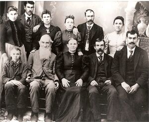 John Keck and wife Catherine and 9 of their children