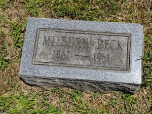 J Milburn Peck Headstone