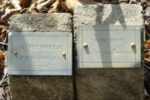 Alfred Middleton and Annie Reeve's Memorial Plaques