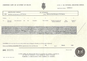 Ellen Leah Roberta Mayo Death Certificate 1944