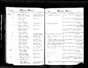 Wesley and Mary Jane Adams Marriage Record