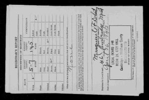 WWII Draft Registration Card, p2