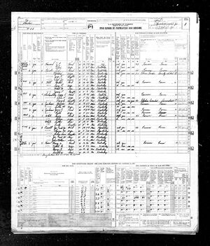 Image of Mag District 8 Section # 9-22 of the 1950 Census of  of Bourbon County, Kentucky Page 2 Sheet 1