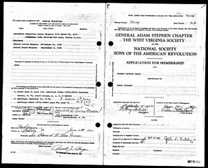 U.S., Sons of the American Revolution Membership Applications, 1889-1970 for Howard LeFevre Mason page 1