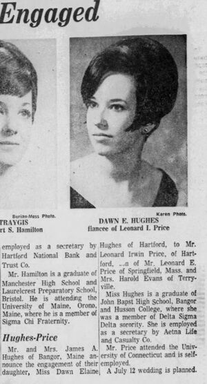Leonard I. Price and Dawn Elaine Hughes engagement