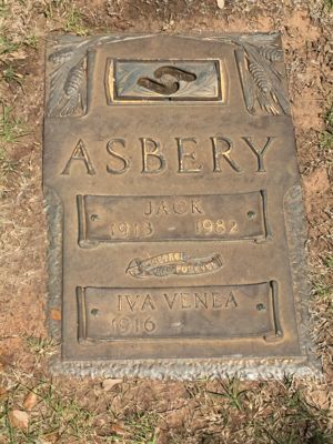 Jack Asbery gravemarker