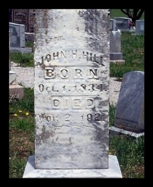 John Hinds HIll. Grave Marker