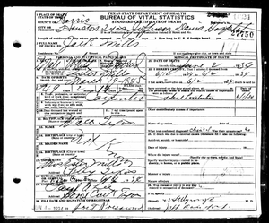 Death Certificate, Jack Mills