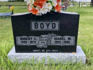 Headstone for Hubert C. and Mabel W. Boyd
