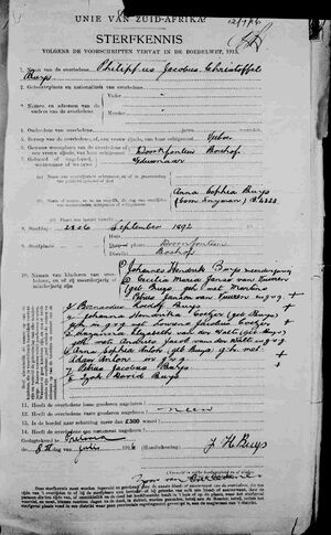 Probate: Philippus Jacobus Christoffel Buys, 28 Sep 1892