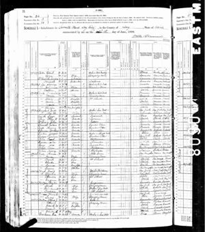 Alfred Hutton, 1880 U.S. Census
