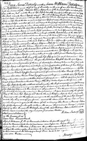 1808 Deed: William Deputy Senior to James Deputy and others