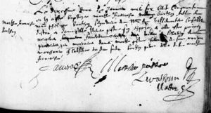 Baptismal Record of Francoise-Marthe Barton