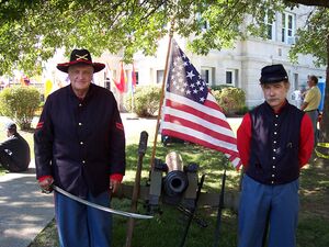 Robert Clark and Bruce Clark in Civil War Reenactment Uniforms