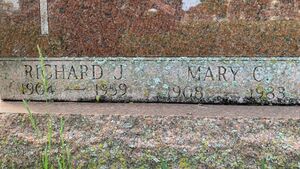 Richard J Powers and his sister, Mary Corrigan Powers headstone