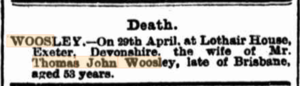 Elizabeth Woosley Death Notice