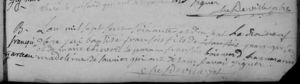 Baptized Record 1777 - Francois Garceau