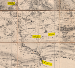 Map showing the location of Hectors Craal & Modder Fontein