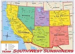SouthWest Sunshiners map