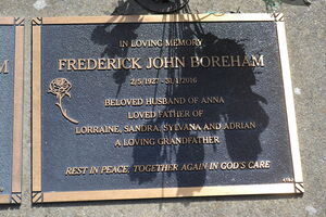 Memorial plaque: Frederick Boreham