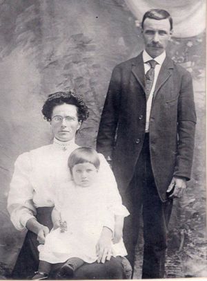 Onesime and Emilienne (Arsenault) Leger and son Henry Leger