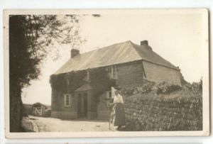 Mary Gregor nee Pope outside Trevone Cottage, family home of the Gregors and Popes