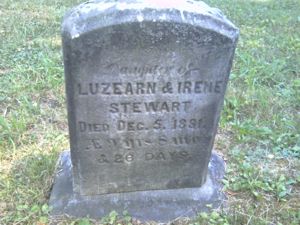 Irene (Mary) & Luzerne Stewart Head Stone