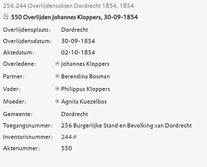 Johannes Kloppers Death