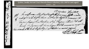 Louis Legault - Bapt 20 Mar 1827 St-Benoit, Deux-Montagnes, Qc.  Né 19 Mar 1827. Parents Jacques Legault et Eugenie Clement.
