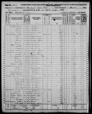 1870 United States Census Report-William Vickery and Susannah Stiefel Vickery