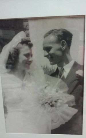 Woodrow Marshall and Shirley Jean Myler Wedding Day