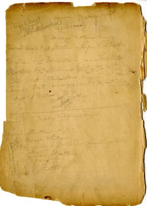 Laura Stratton's Genealogy Notes