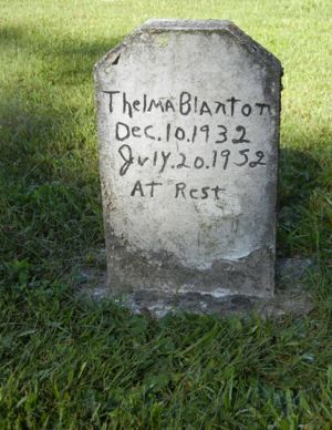 Thelma Blanton tombstone.