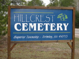 Hillcrest Cemetery Entrance Sign