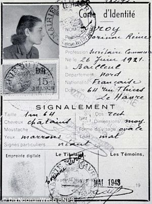 Violette Szabo Fake French ID