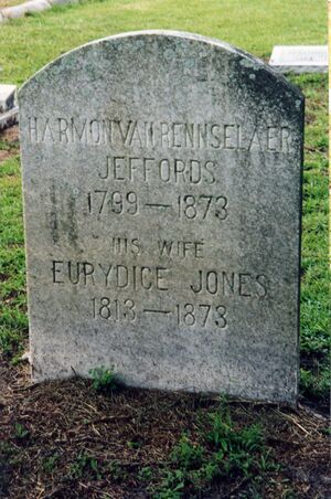 Harmon VanRennselaer Jeffords and Eurydice Jones, his wife at Kettle Creek Cemetery